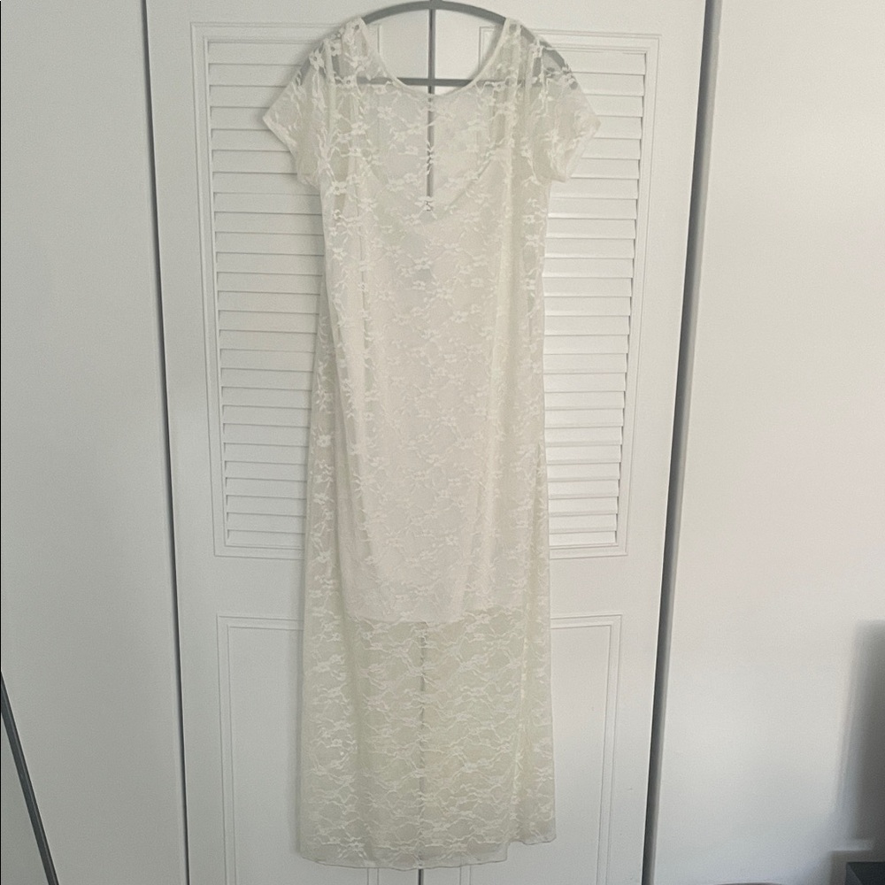 Wild Fable White Lace Maxi Dress